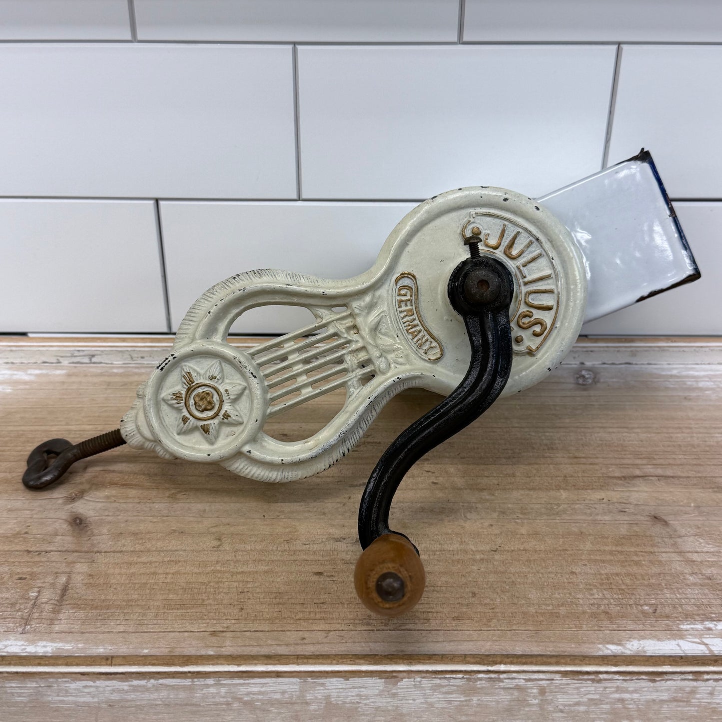 Julius No. 7 German Cast Iron Food Mill Enamel Grinder