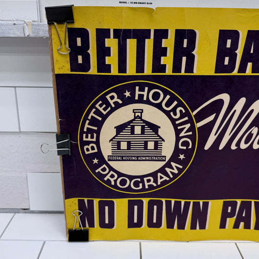 Standard Sanitary Plumbing Promo Sign WPA Era, 1937