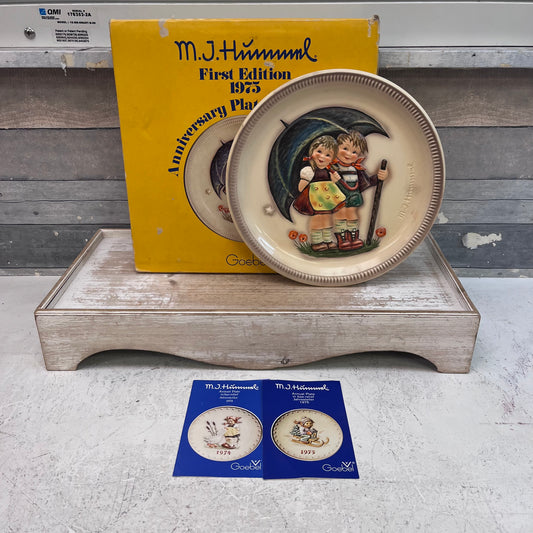 Goebel Hummel Anniversary Stormy Weather Plate, 1975