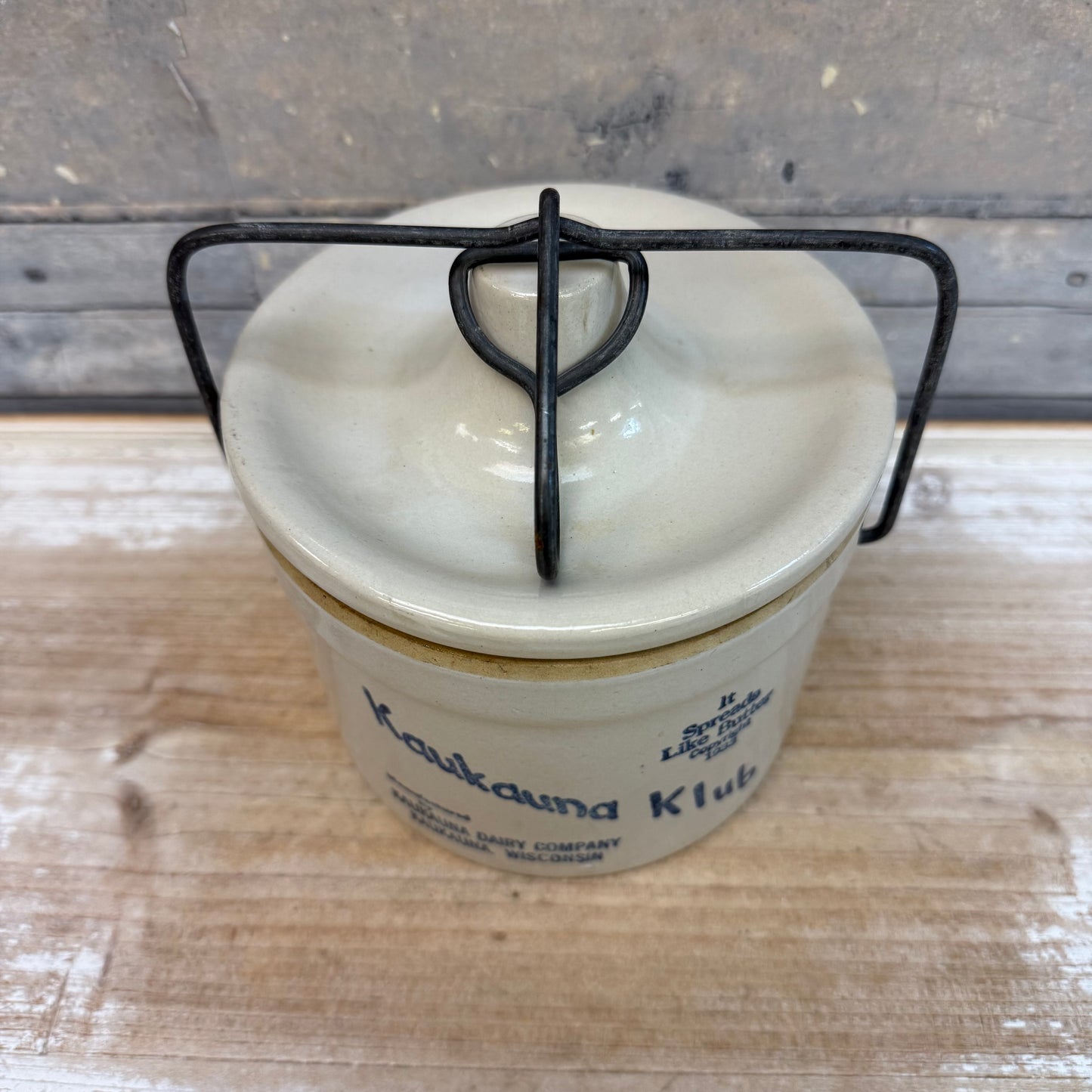 Kaukauna Klub Stoneware Crock with Lid, 1960s