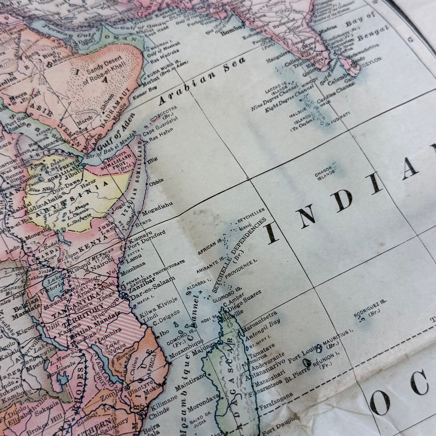 National Geographic Post-WWI Van der Grinten World Map 1922