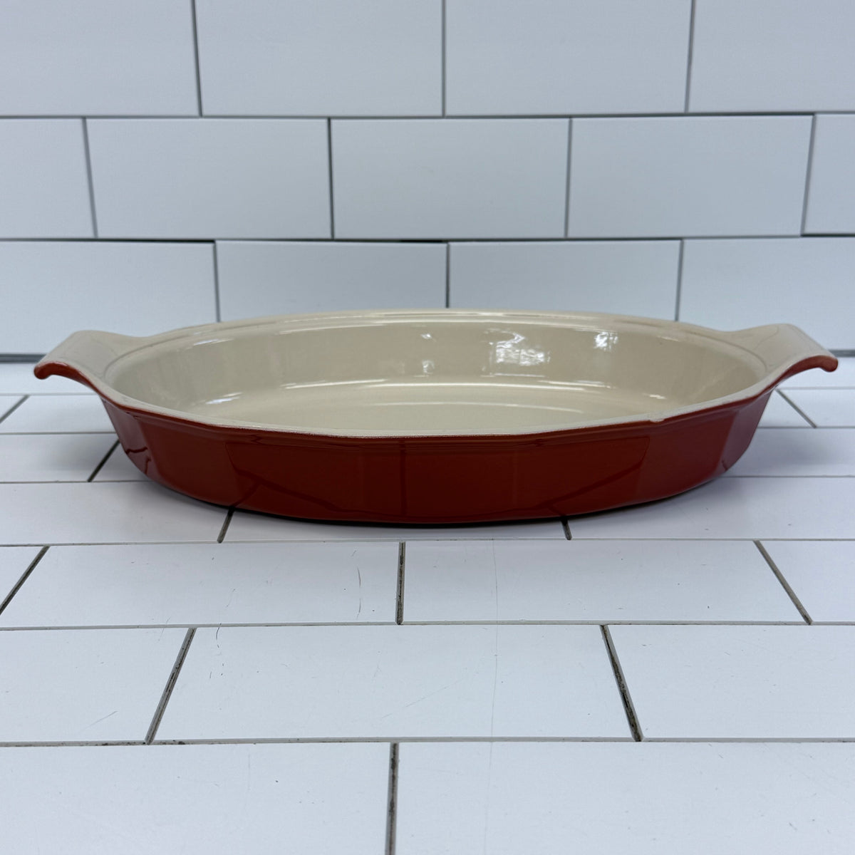 Emile Henry Williams-Sonoma Red Oval Ceramic Baking Dish