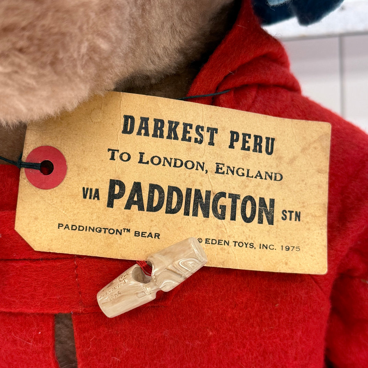 Eden Toys Paddington Bear Plush Vintage 1975
