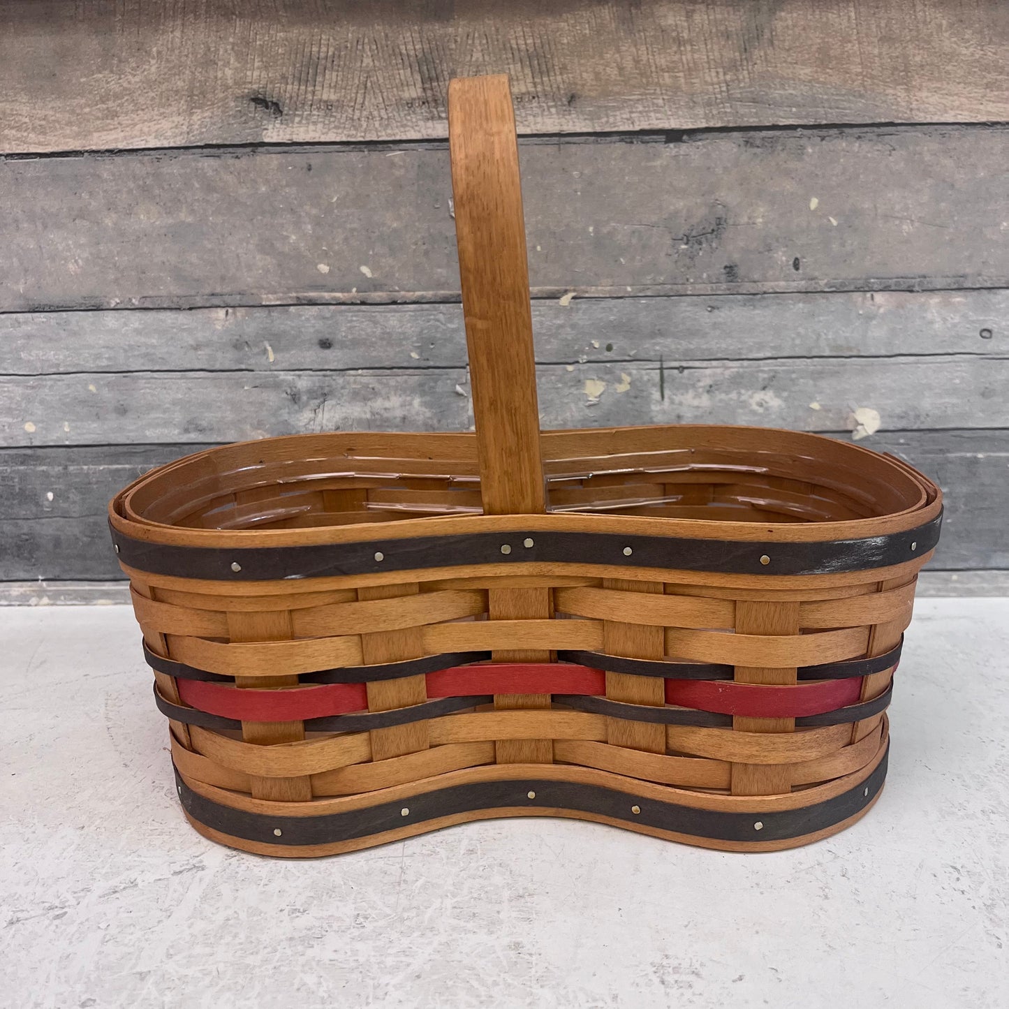 Bradford Basket Co. Divided Basket, Signed 1998