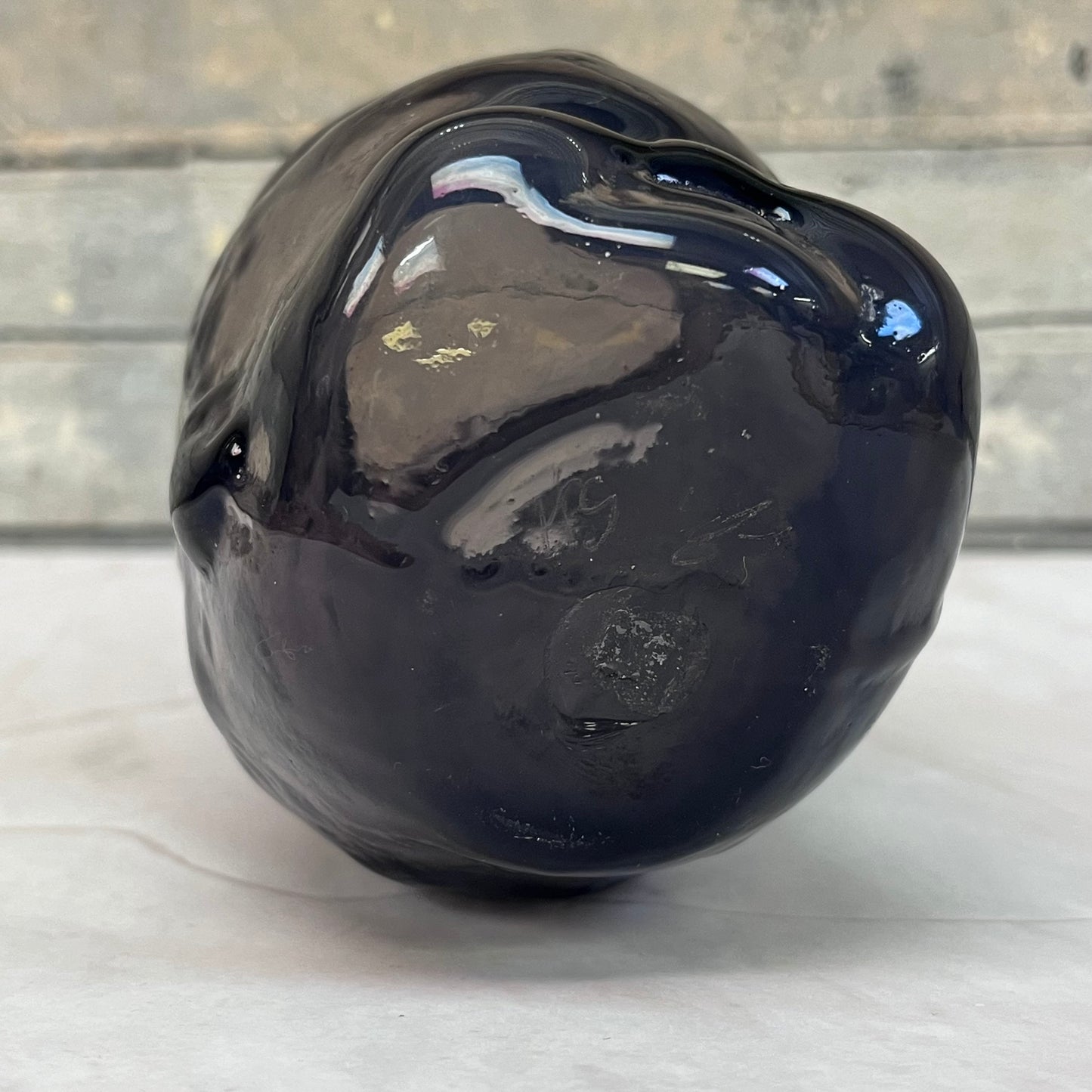 Oliver Doriss Hand Blown Glass Baby Head Cup, 1987
