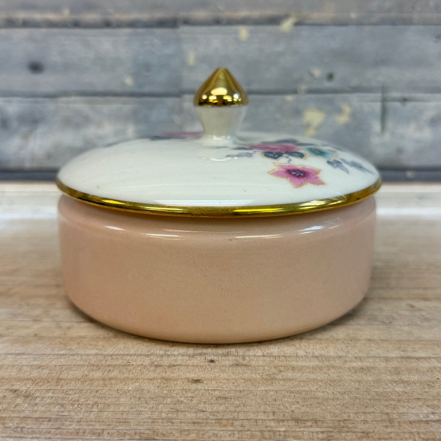 Franciscan Kaolena Fine China Powder Jar, 1940s