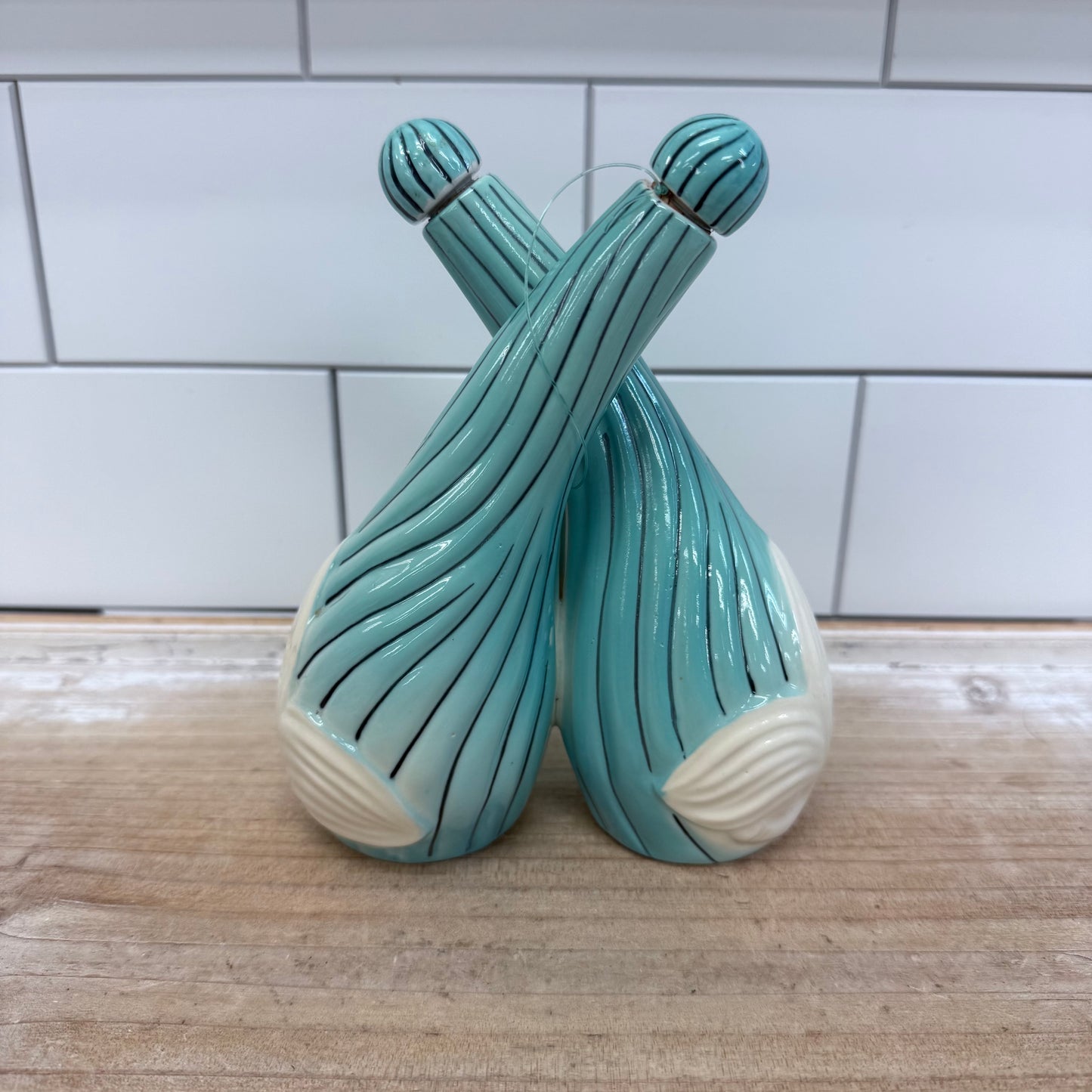 Oil & Vinegar Cruet, Mid-Century Ceramic