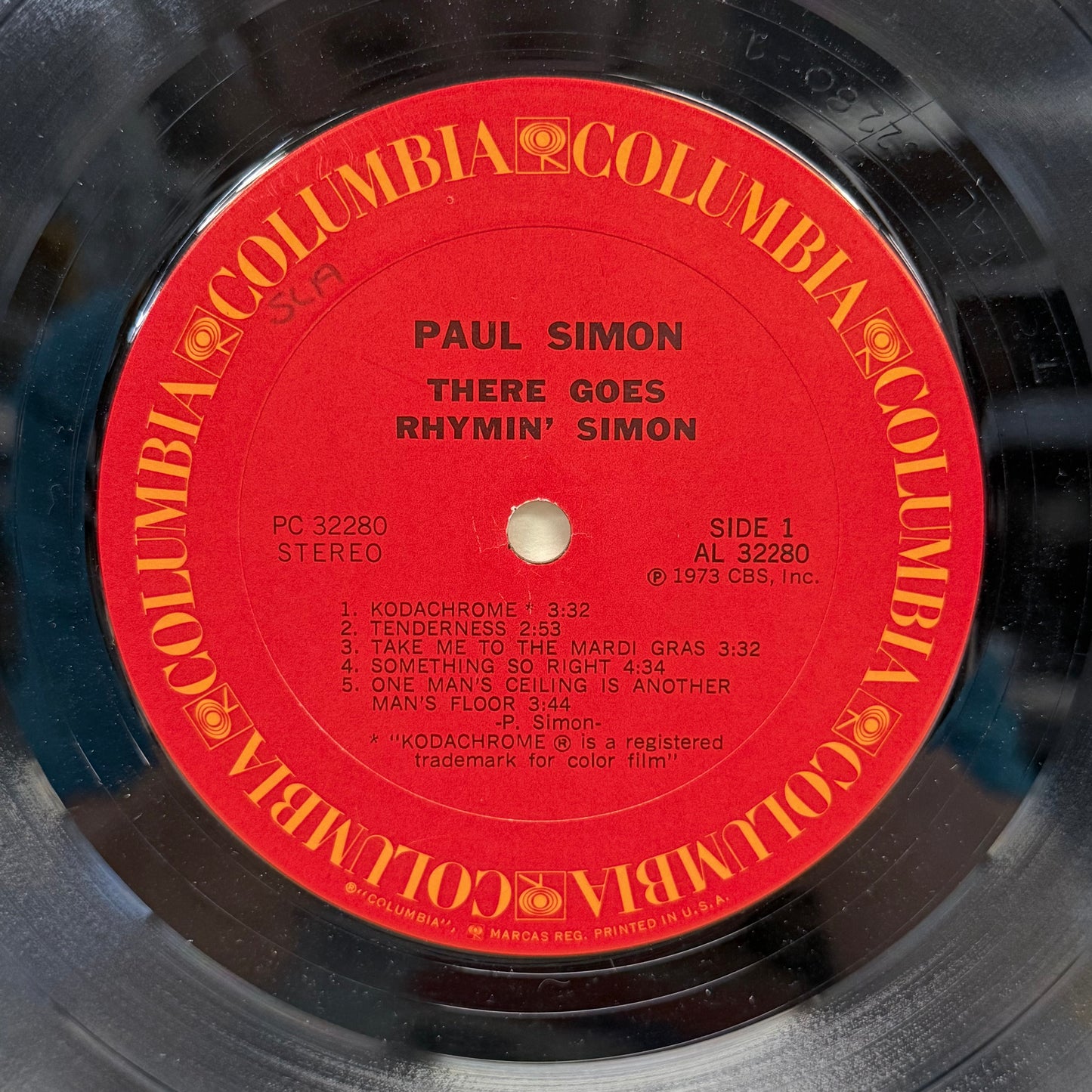 Paul Simon There Goes Rhymin' Simon Vinyl Record LP 1973 #PC-32280
