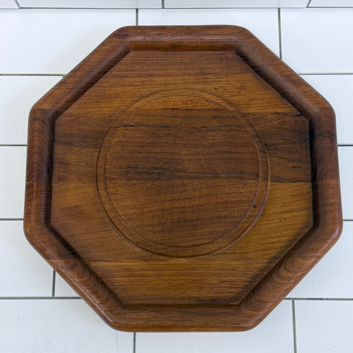 Goodwood Teak Cheese Board Glass Dome Cloche Serving Platter