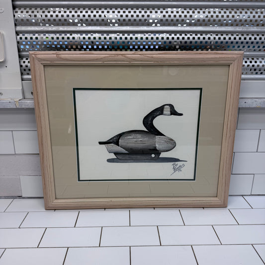 Original Artwork Signed B Forbes Decoy Art Vintage 1991