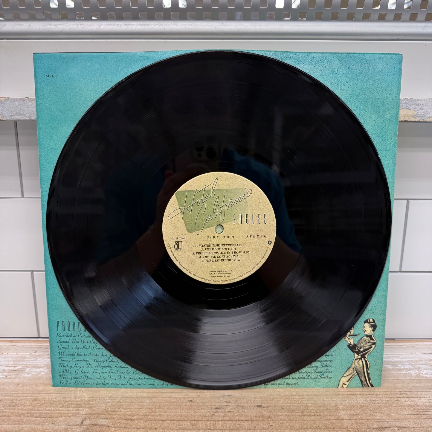 Eagles Hotel California Vinyl LP Record w Poster 1976
