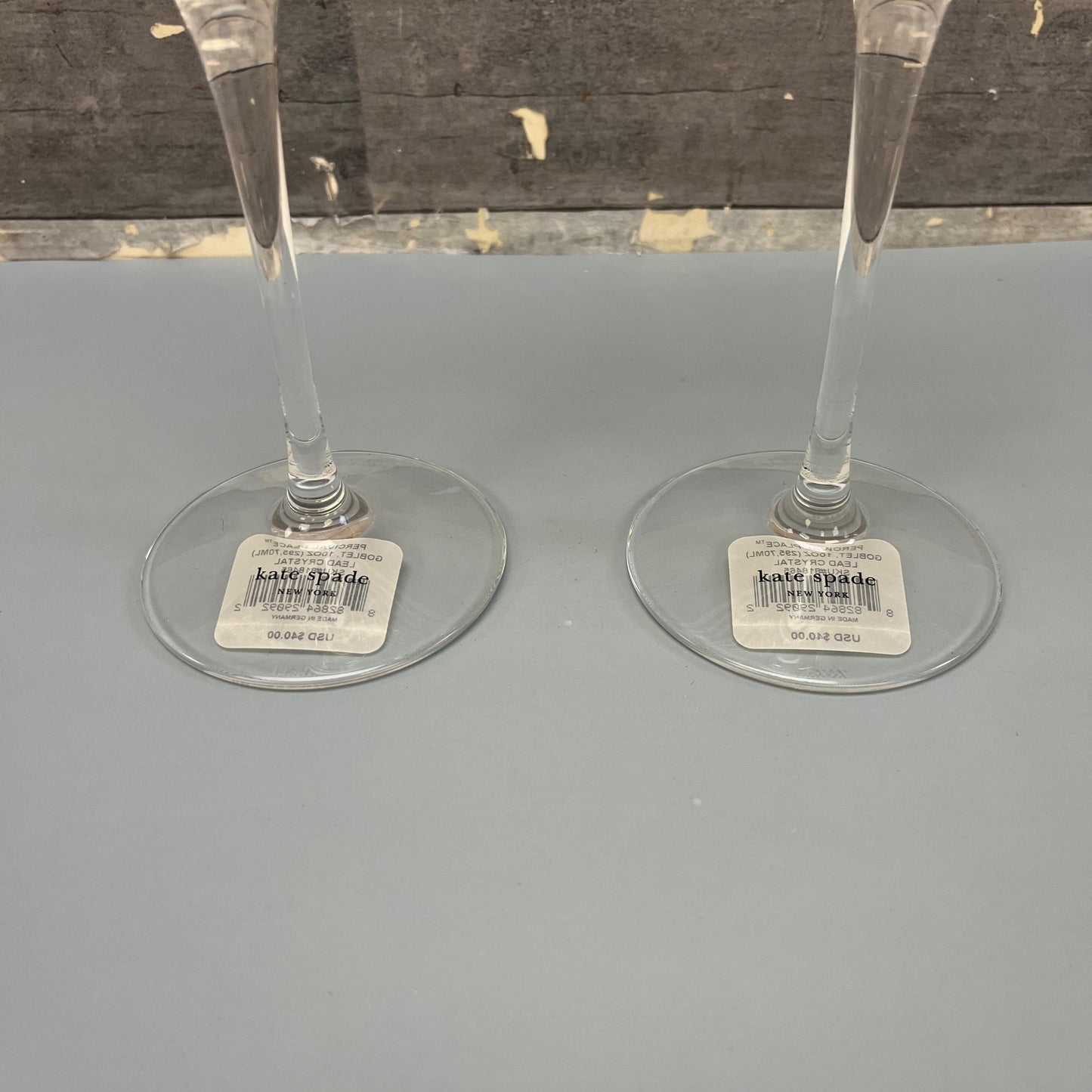 Kate Spade Lenox Percival Place Lead Crystal Goblets, Set of 2