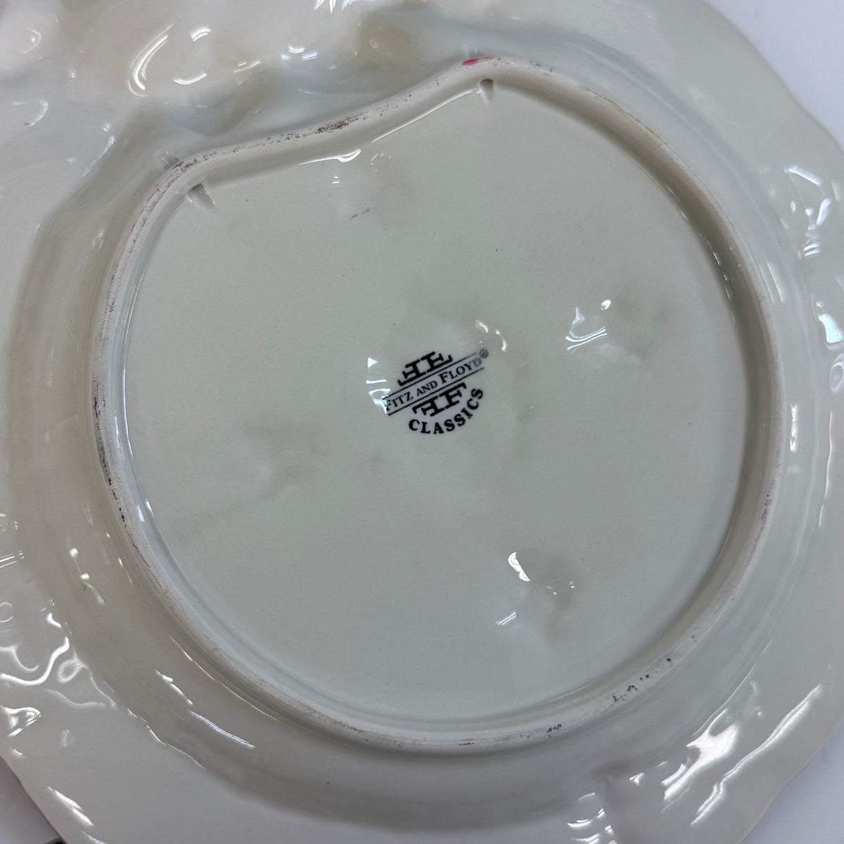 Fitz and Floyd Florentine Christmas Canapé Plates Set of 2