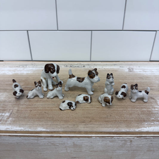 Family of Dogs Figurine Set of 11
