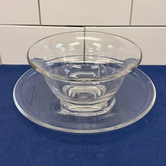 Heisey Clear Glass Bowl and Underplate Set Elegant Glass