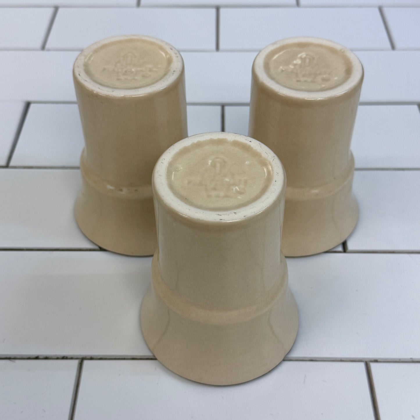 Pfaltzgraff Village Copper Mug Holders & Stoneware Inserts Set