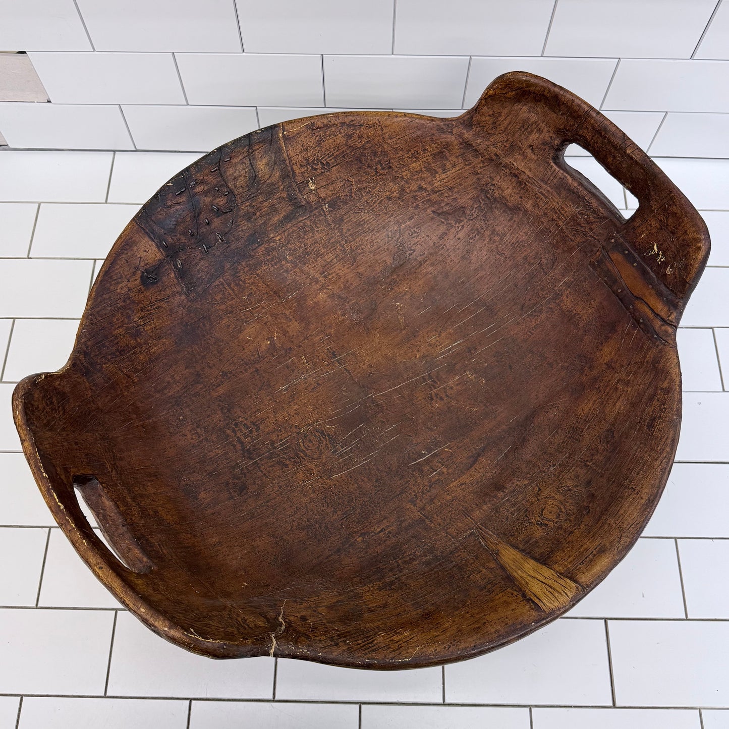 Colonial Williamsburg Treenware Everard Handled Bowl Repro 23”