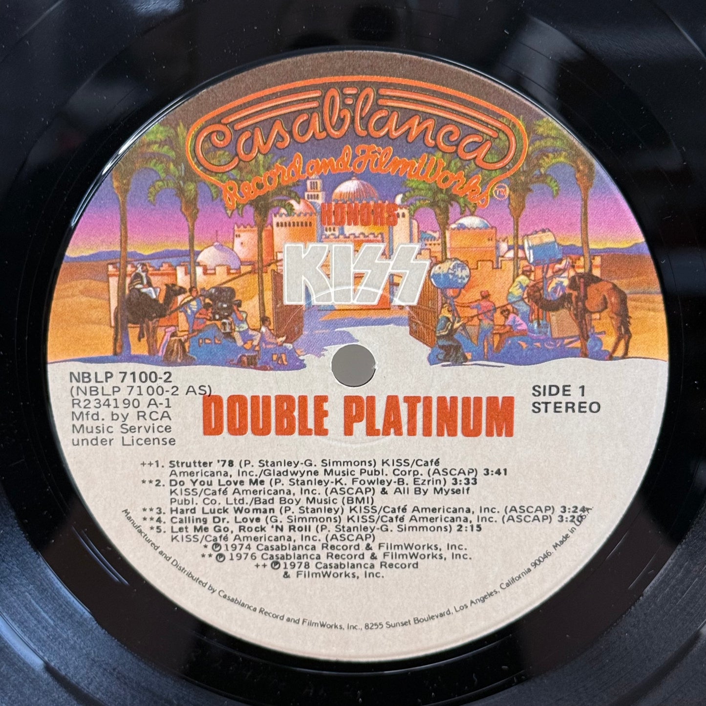 KISS Double Platinum Double Vinyl Record LP 1978 #NBLP7100-2 First Pressing