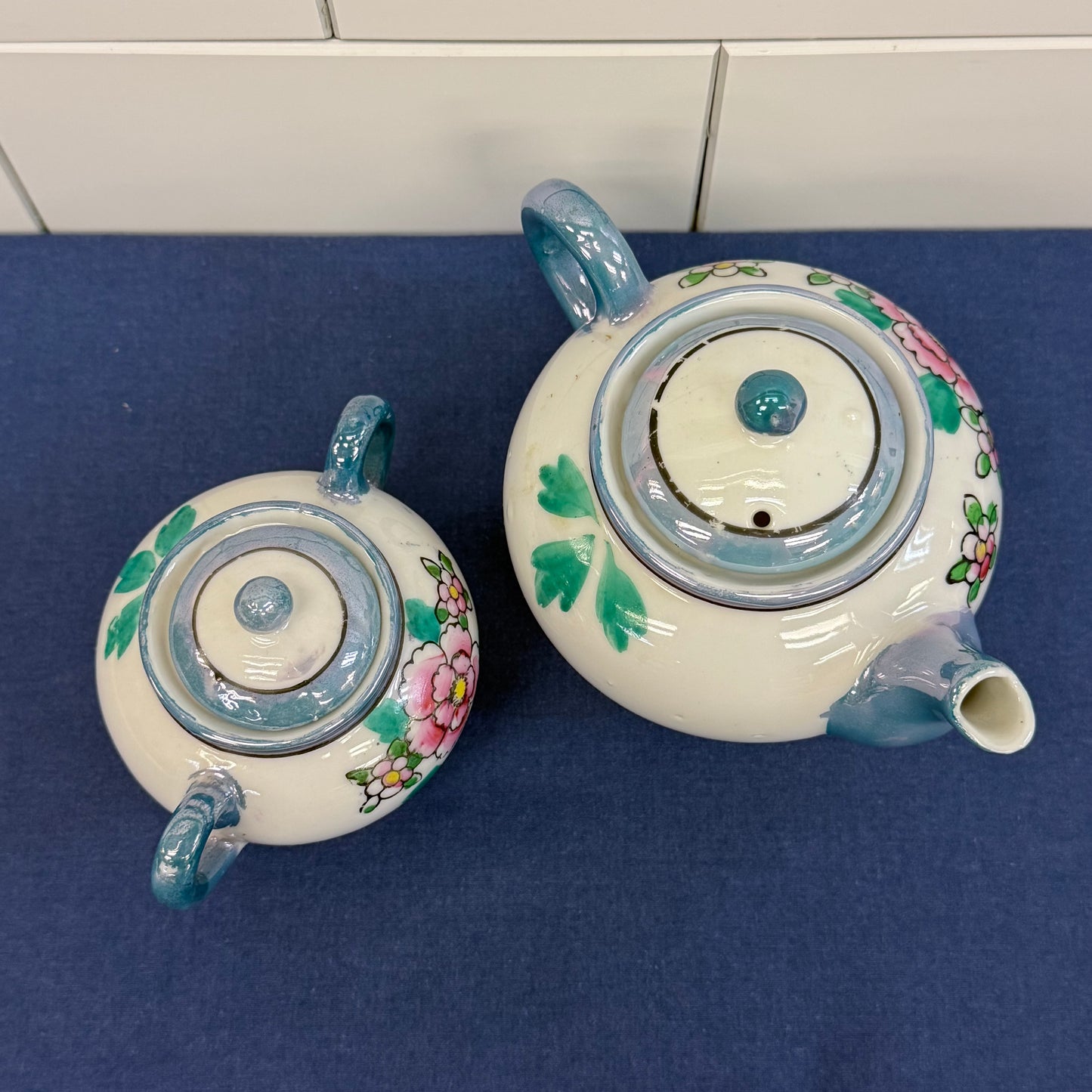 Japanese Lusterware Children's Tea Set Porcelain 22 Pieces
