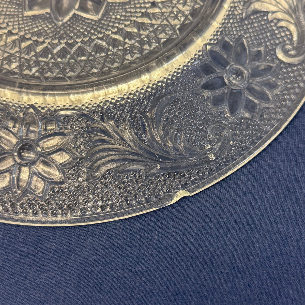 Indiana Glass Sandwich Clear Vintage Luncheon Plates