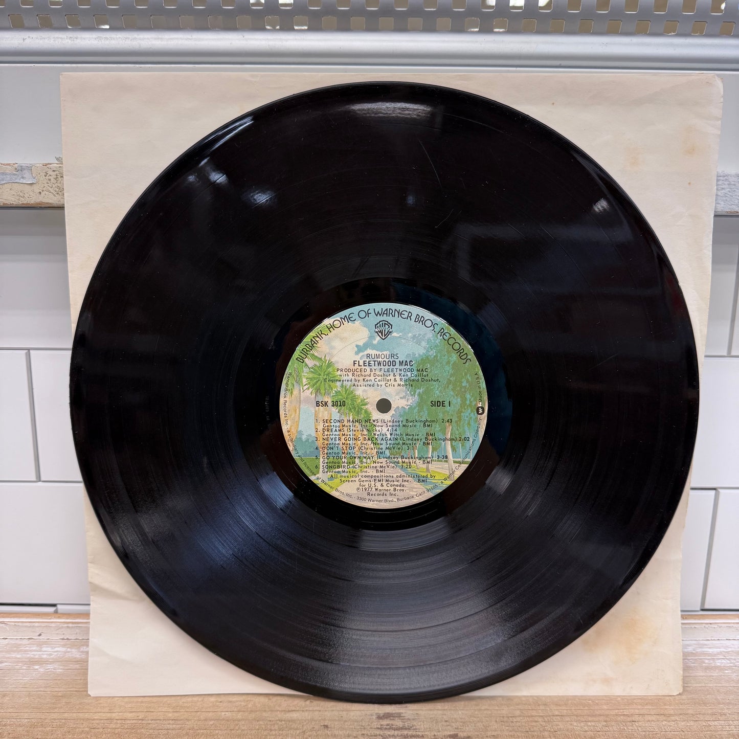 Fleetwood Mac Rumours Vinyl Record LP 1977 # BSK 3010