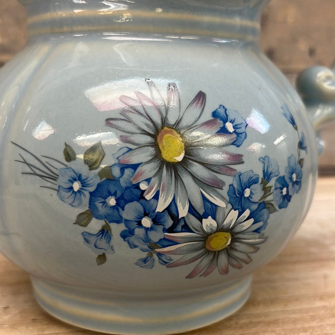 McCoy Hand-Painted Blue Pitcher, #7528