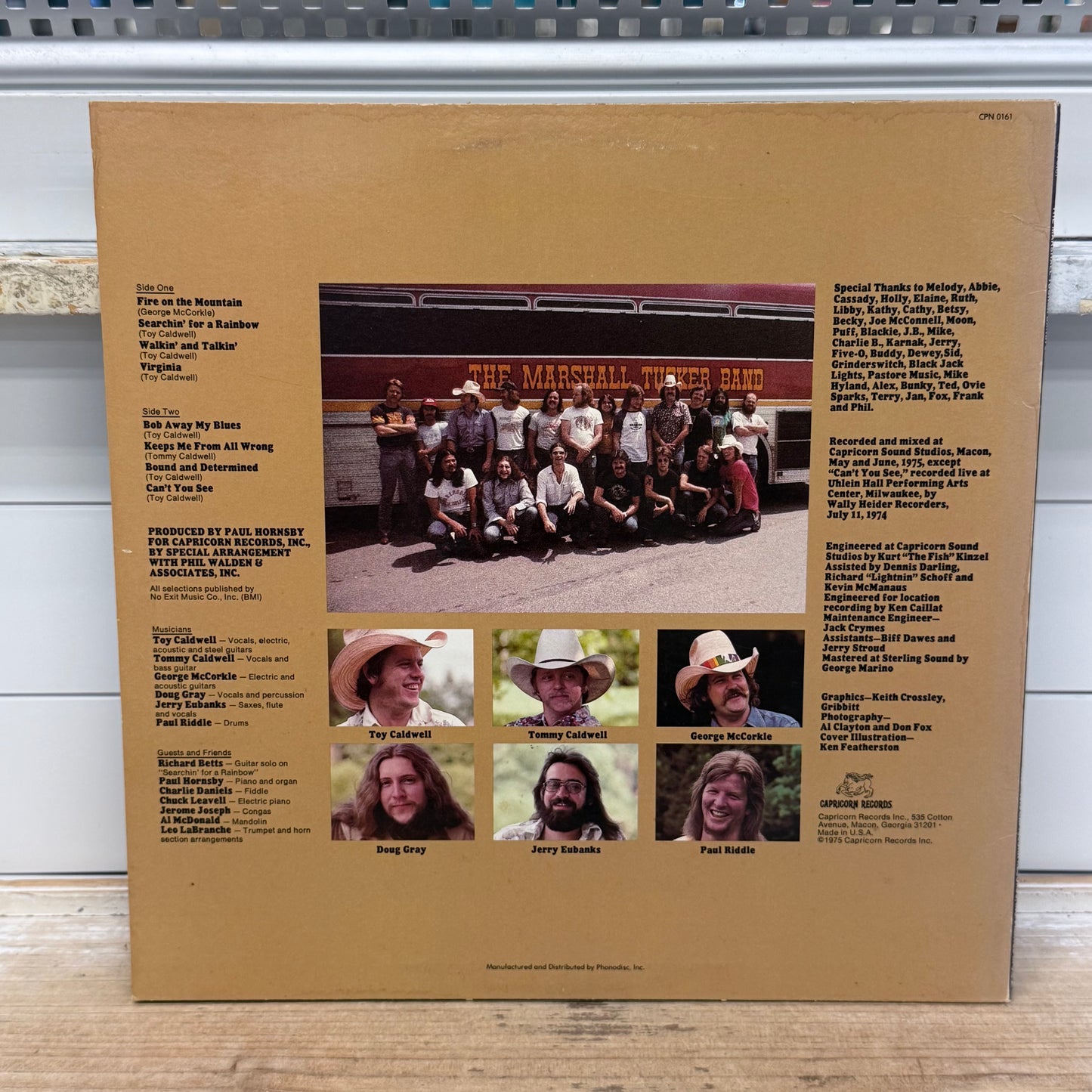 The Marshall Tucker Band Searchin' for a Rainbow Vinyl Record 1975 CPN-0161
