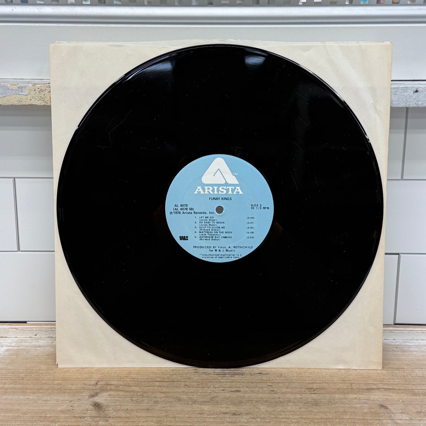 Funky Kings Self Titled Vinyl LP 1976 Arista Records #AL 4078