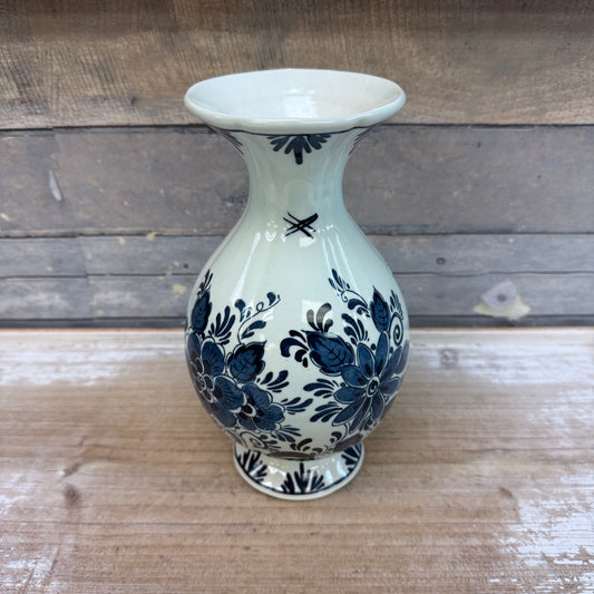 Blauw Delfts Hand Painted Ceramic Vase