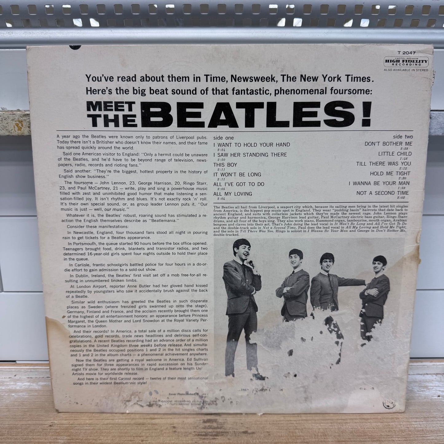 Meet the Beatles! Vinyl Record LP 1964 #T-2047