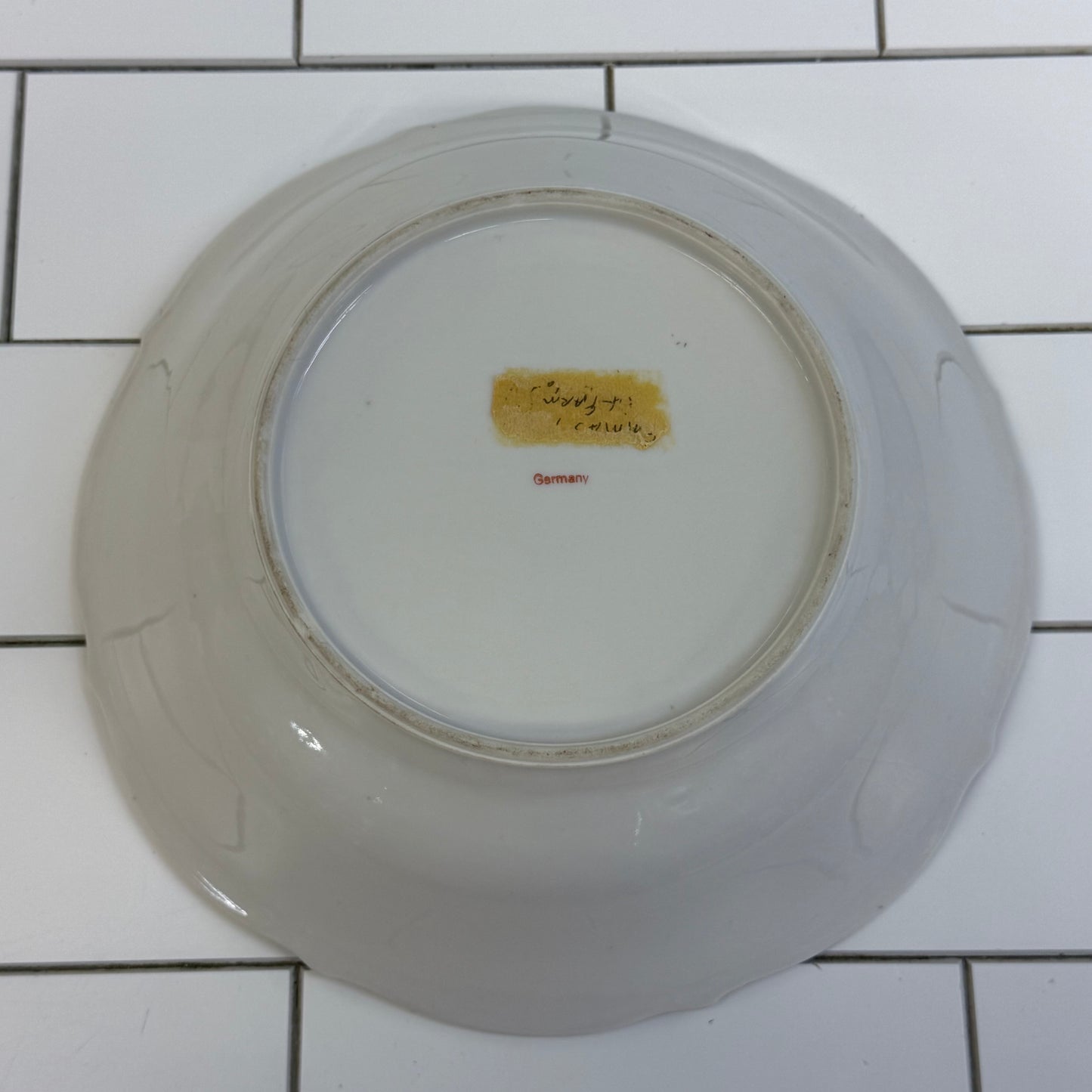 German Hand Painted Fruit Porcelain Serving Bowl
