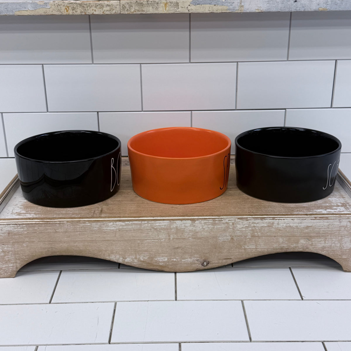 Rae Dunn Halloween Ceramic Pet Bowl Selection