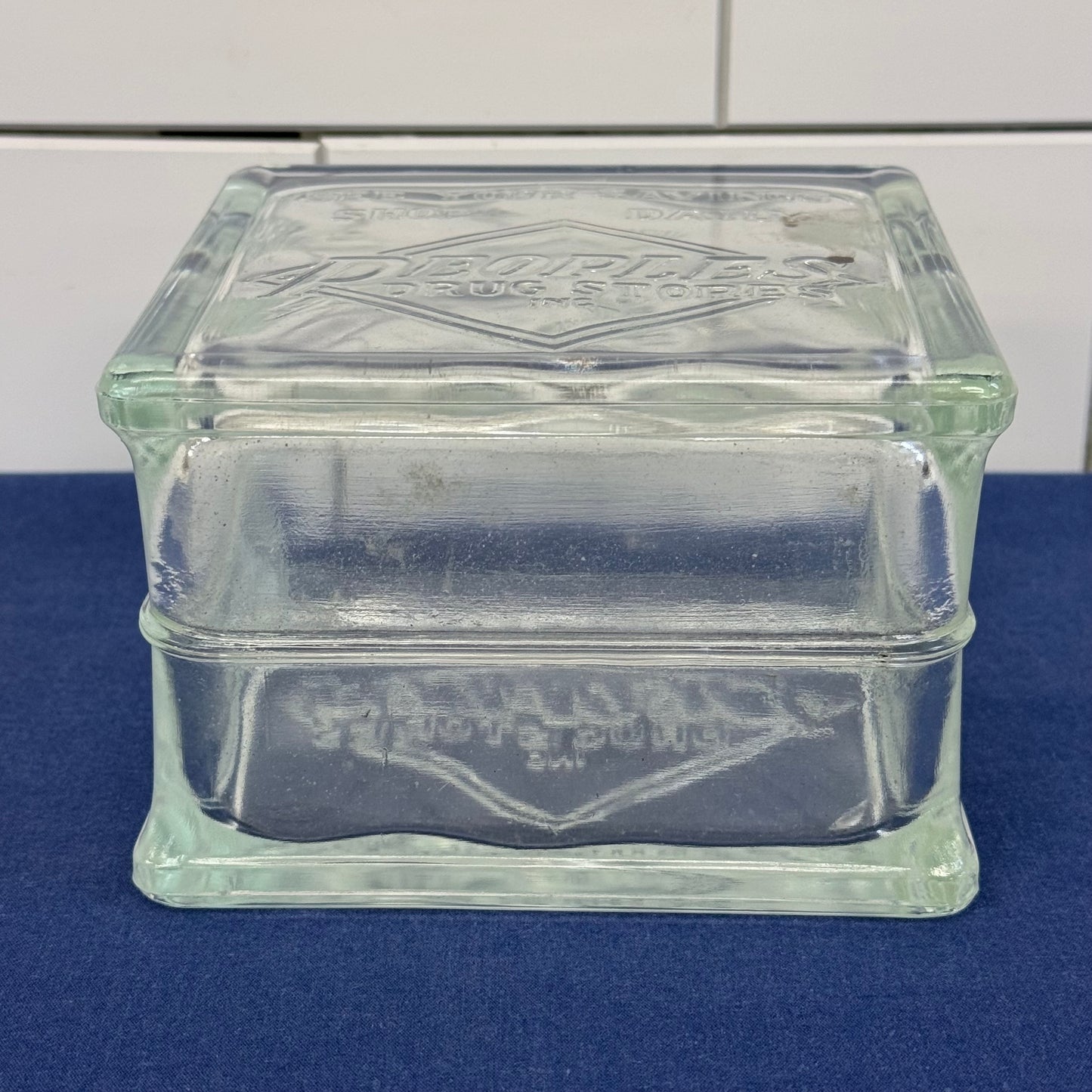 Peoples Drug Stores Glass Advertising Coin Bank 1970s–1980s