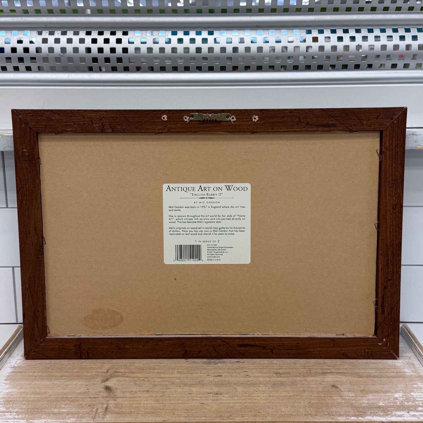Mid Gordon English Rabbit II Framed Art on Wood 2001
