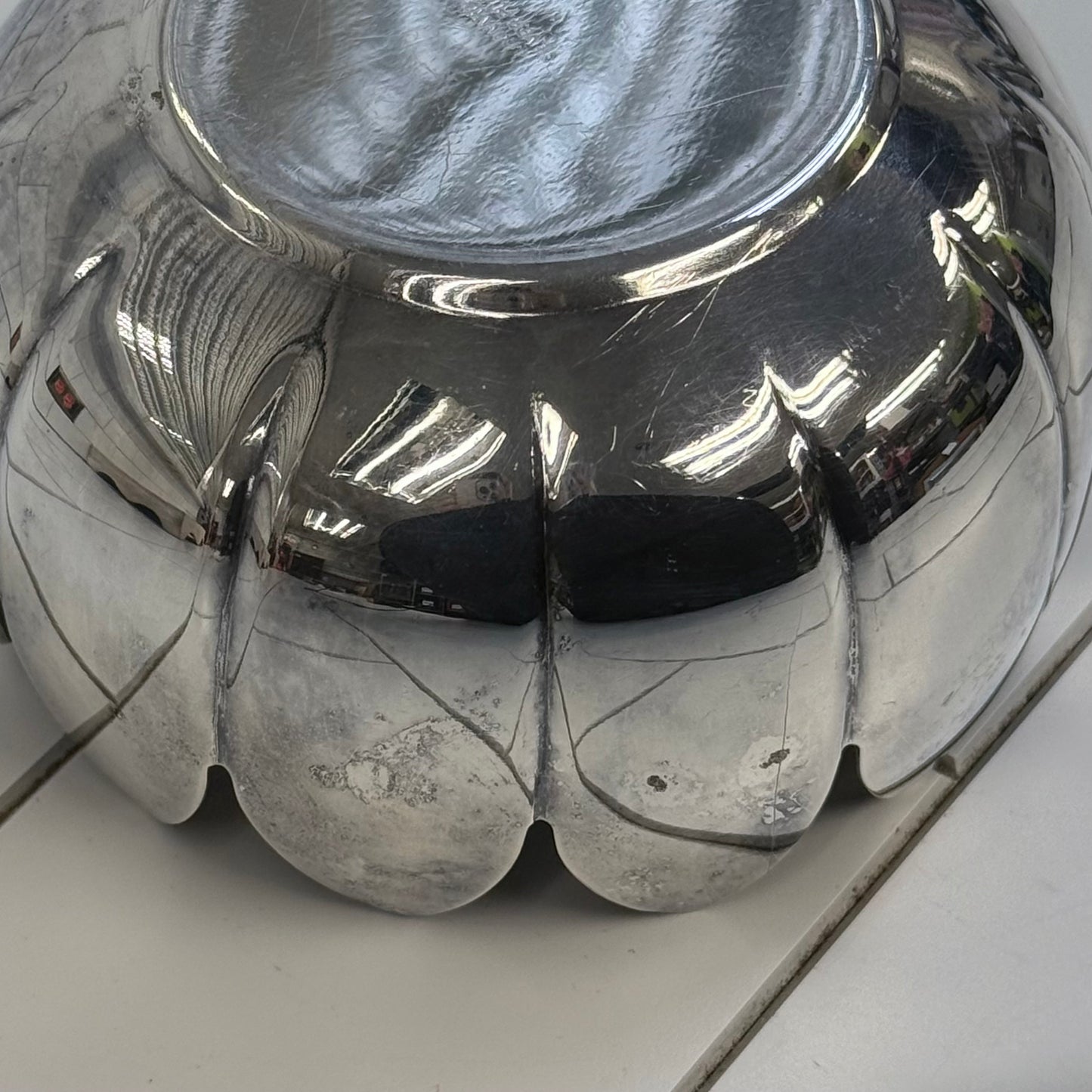 Leonard Silverplate Lotus Flower Frog Vase 1970s