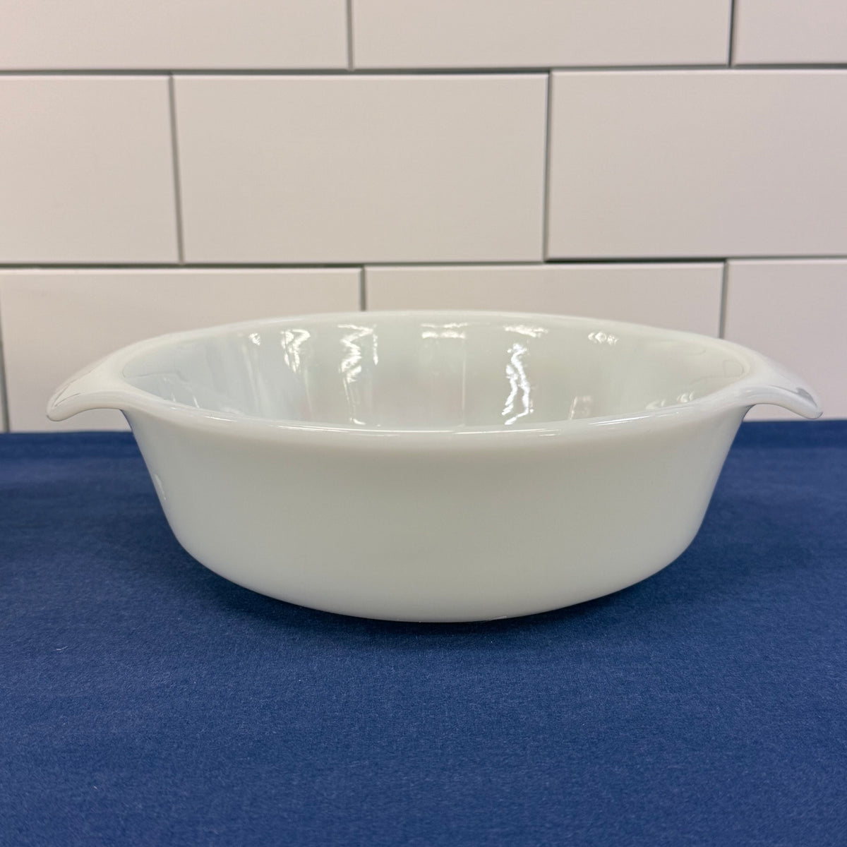 Fire-King Vegetable Pattern Casserole Dishes Set of 2 Vintage