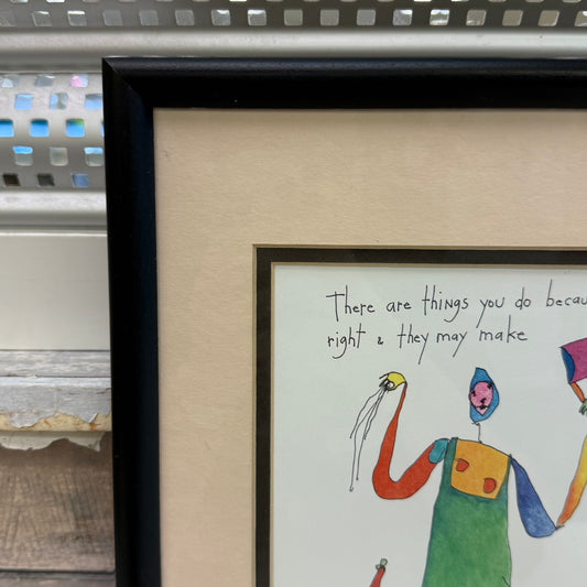 Brian Andreas StoryPeople Real Reason Framed Art Print, Signed 2000
