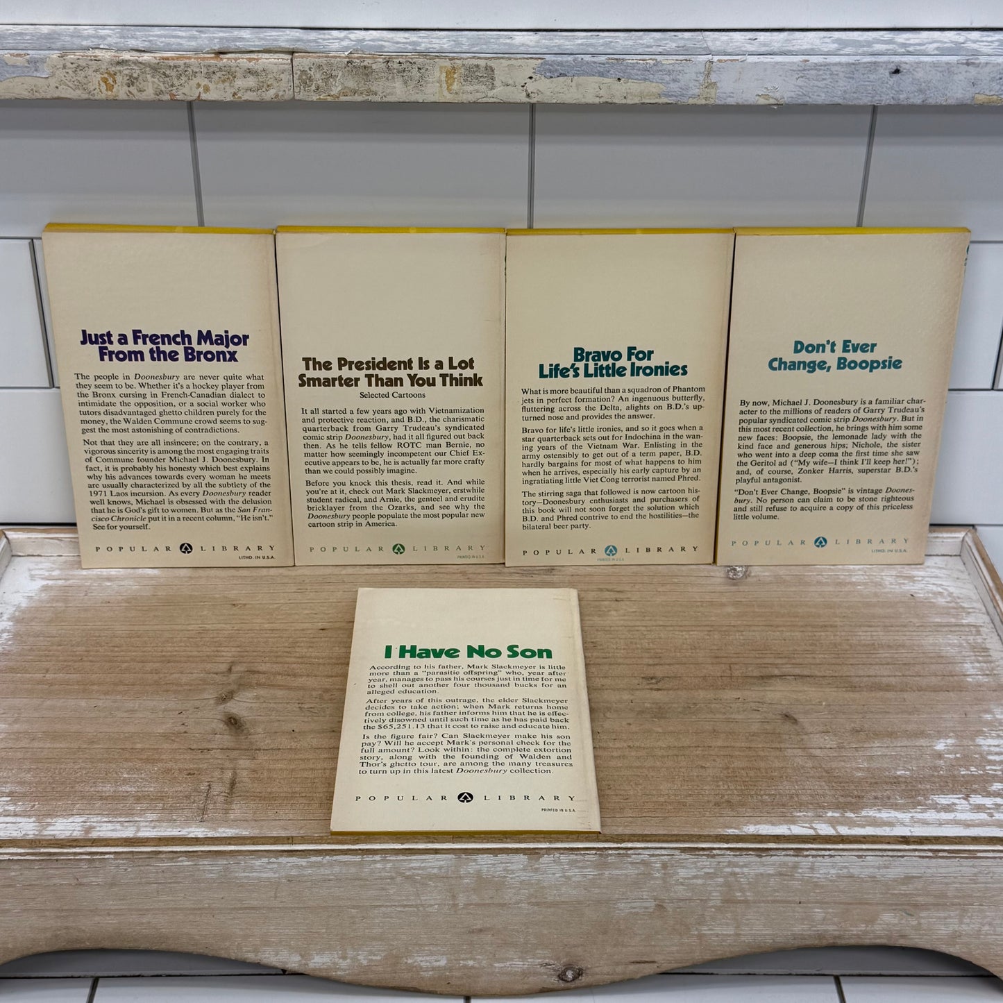 G.B. Trudeau Doonesbury 5 Book Boxed Set Popular Library 1970s
