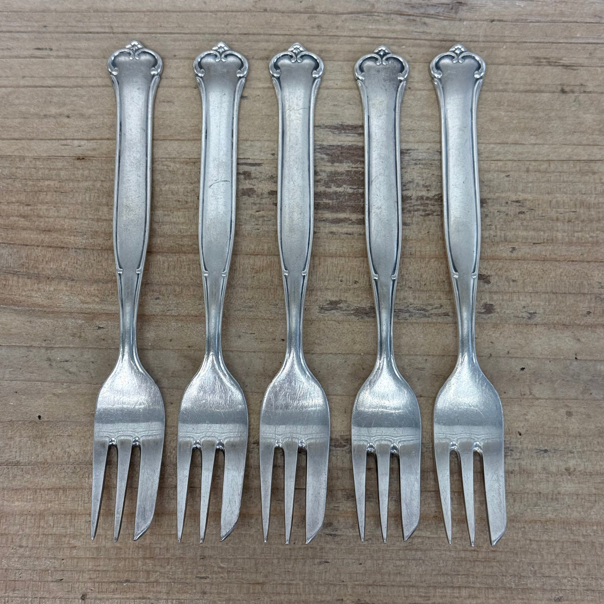 Vintage Wilhelm Seibel Silver plate Pastry Forks Set of 5