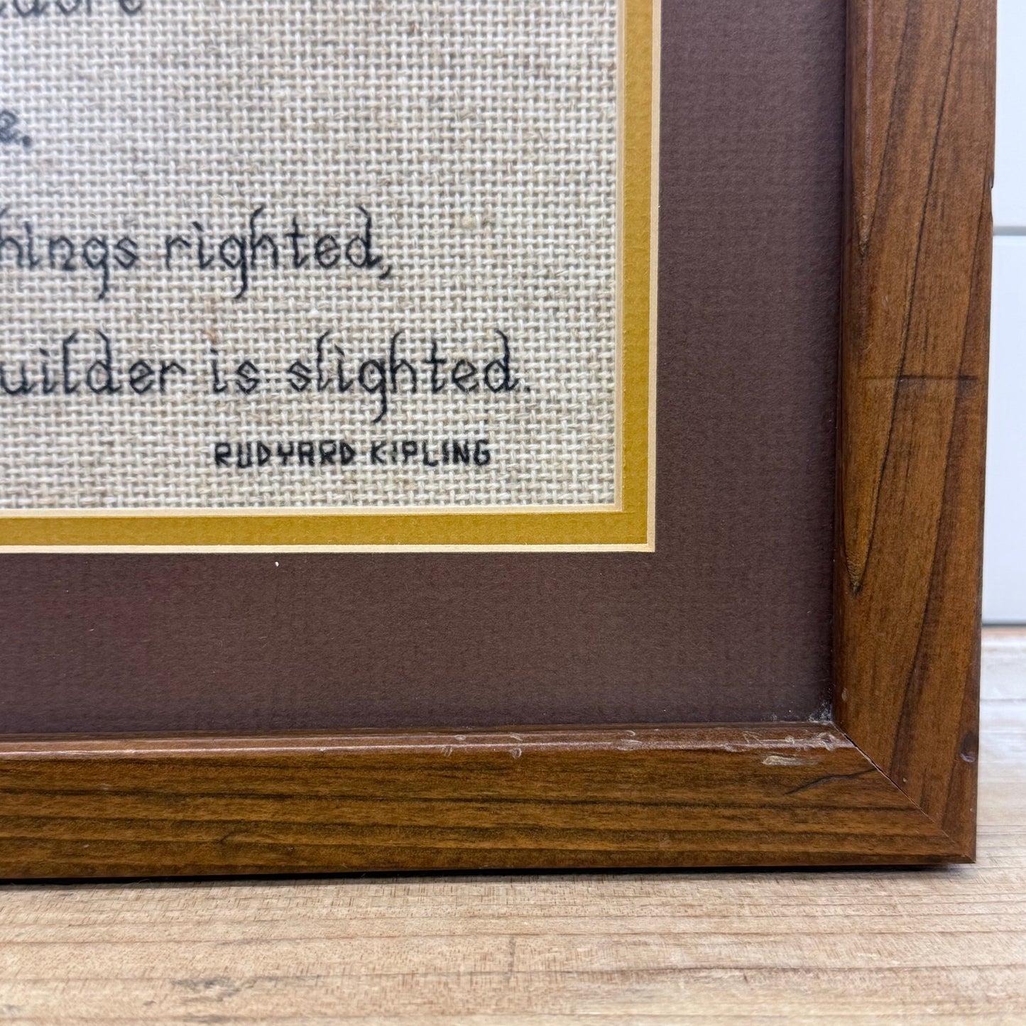 God and the Shipbuilder Kipling Cross Stitch Art 1981