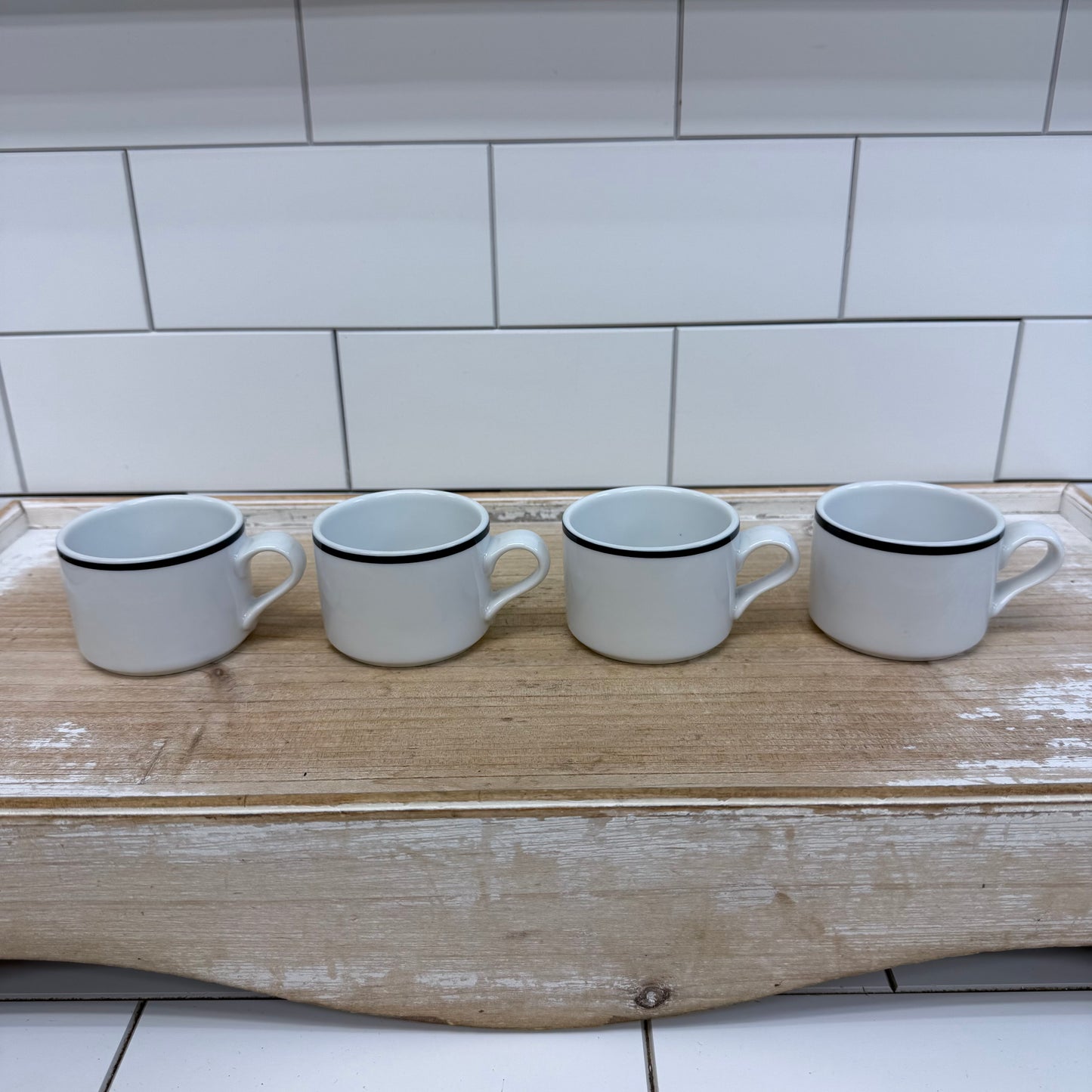 Dansk Bistro Christianshavn Blue Cup & Saucer Set of 4