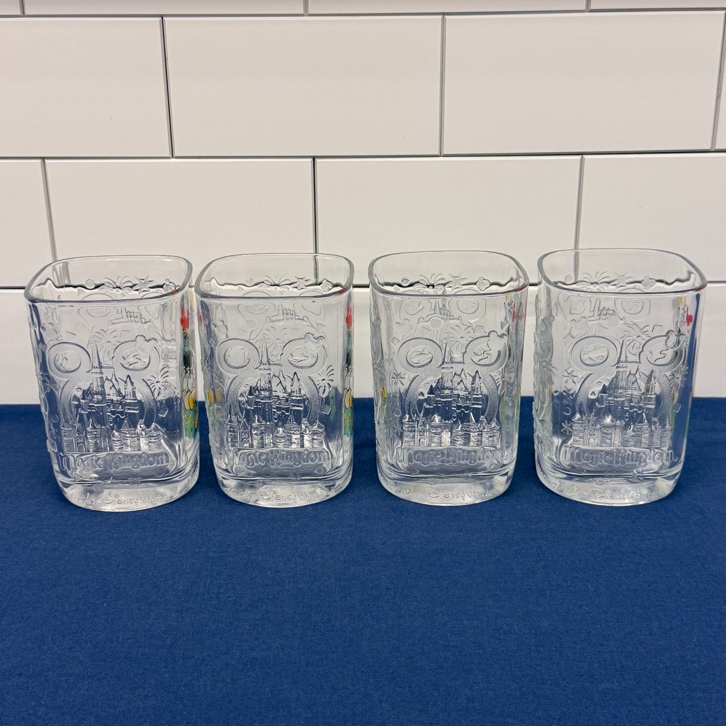 McDonald's Disney World Celebration 2000 Magic Kingdom Glasses Set of 4