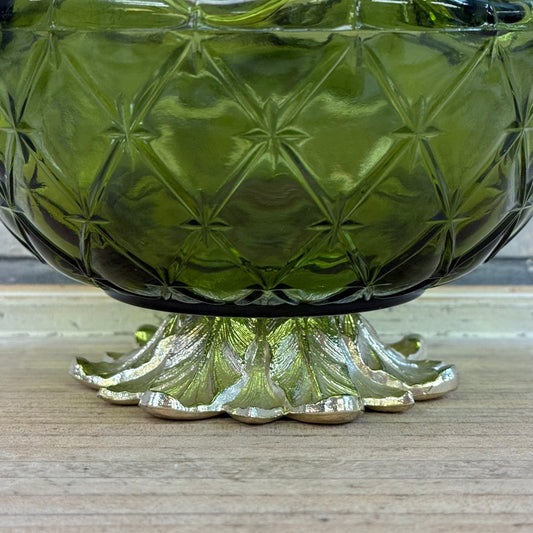 Indiana Glass Duette Quilted Diamond Compote