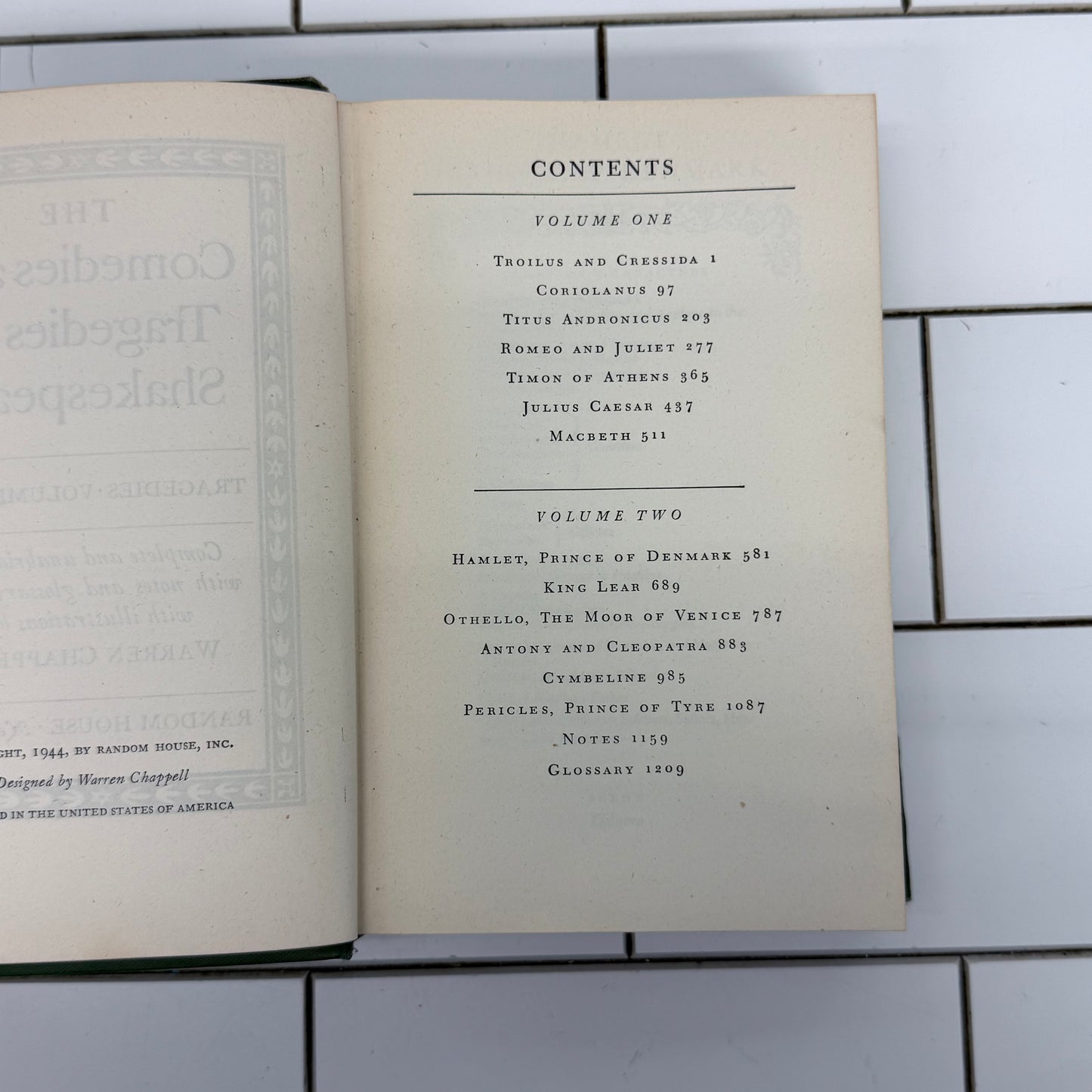 1944 Shakespeare Comedies Tragedies Illustrated Set