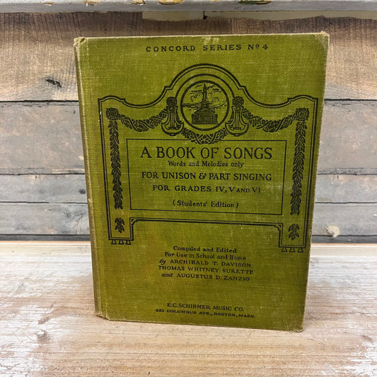 Concord Series No. 4 A Book of Songs, 1924