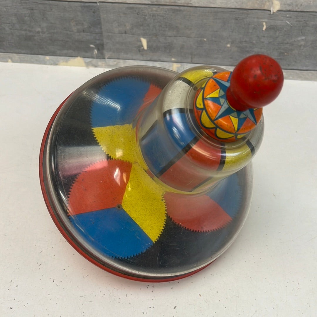 Vintage Spinning Tops, Set of 2