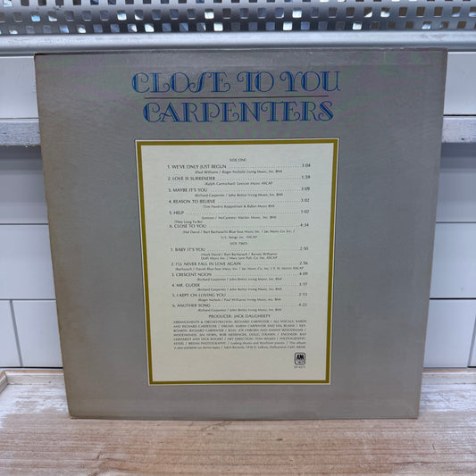 Carpenters Close To You Vinyl Record, 1970