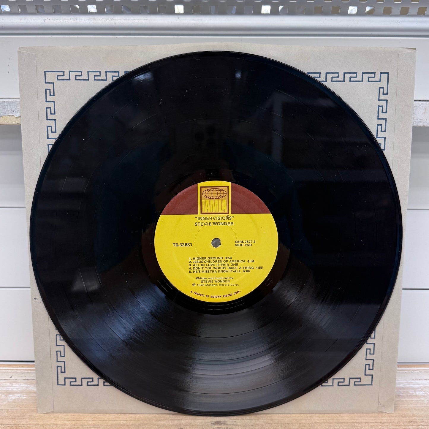 Stevie Wonder Innervisions Vinyl Record LP 1973 #T6-326S1