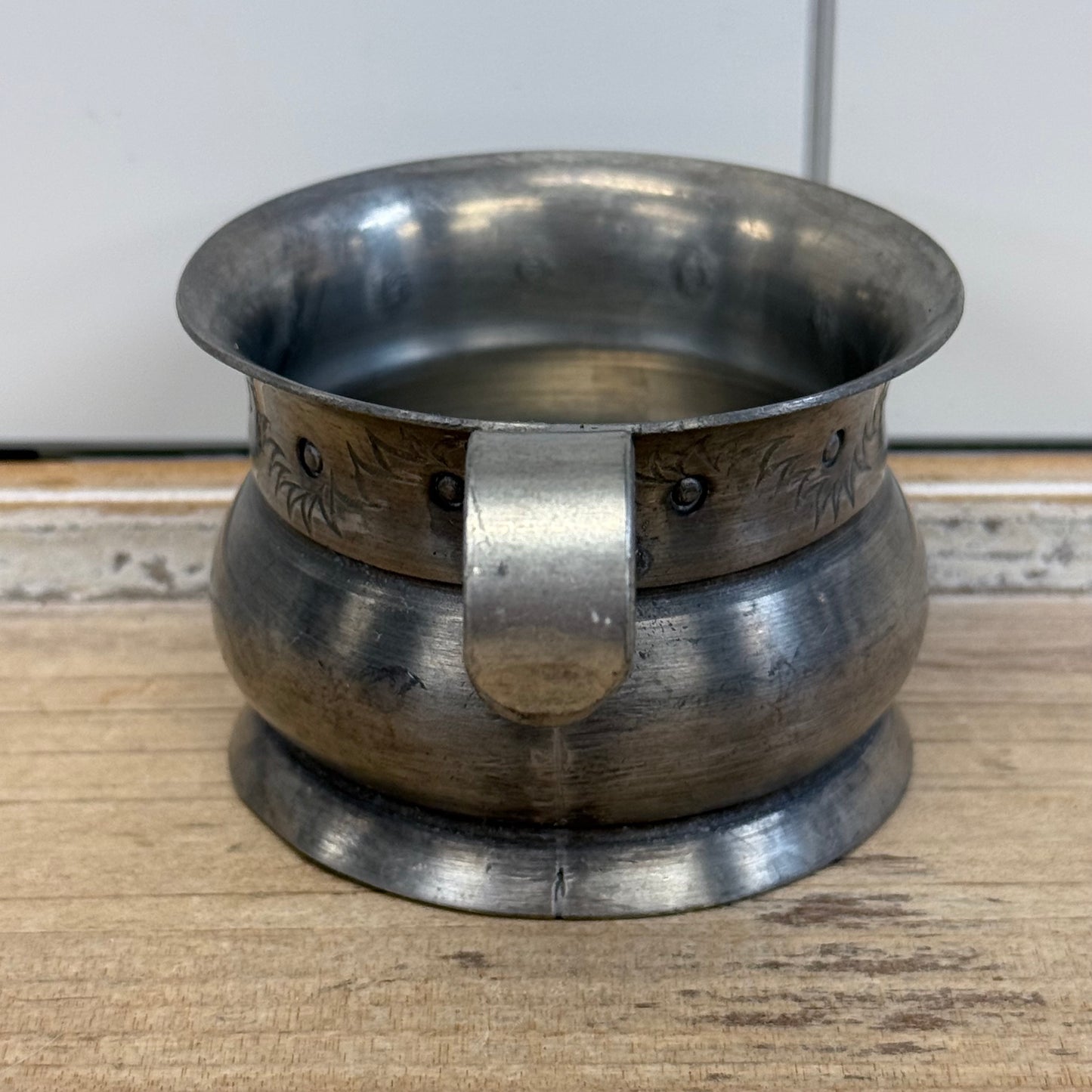 Trond Tinn Norway Pewter Punch Bowl & 8 Cups Set 1971