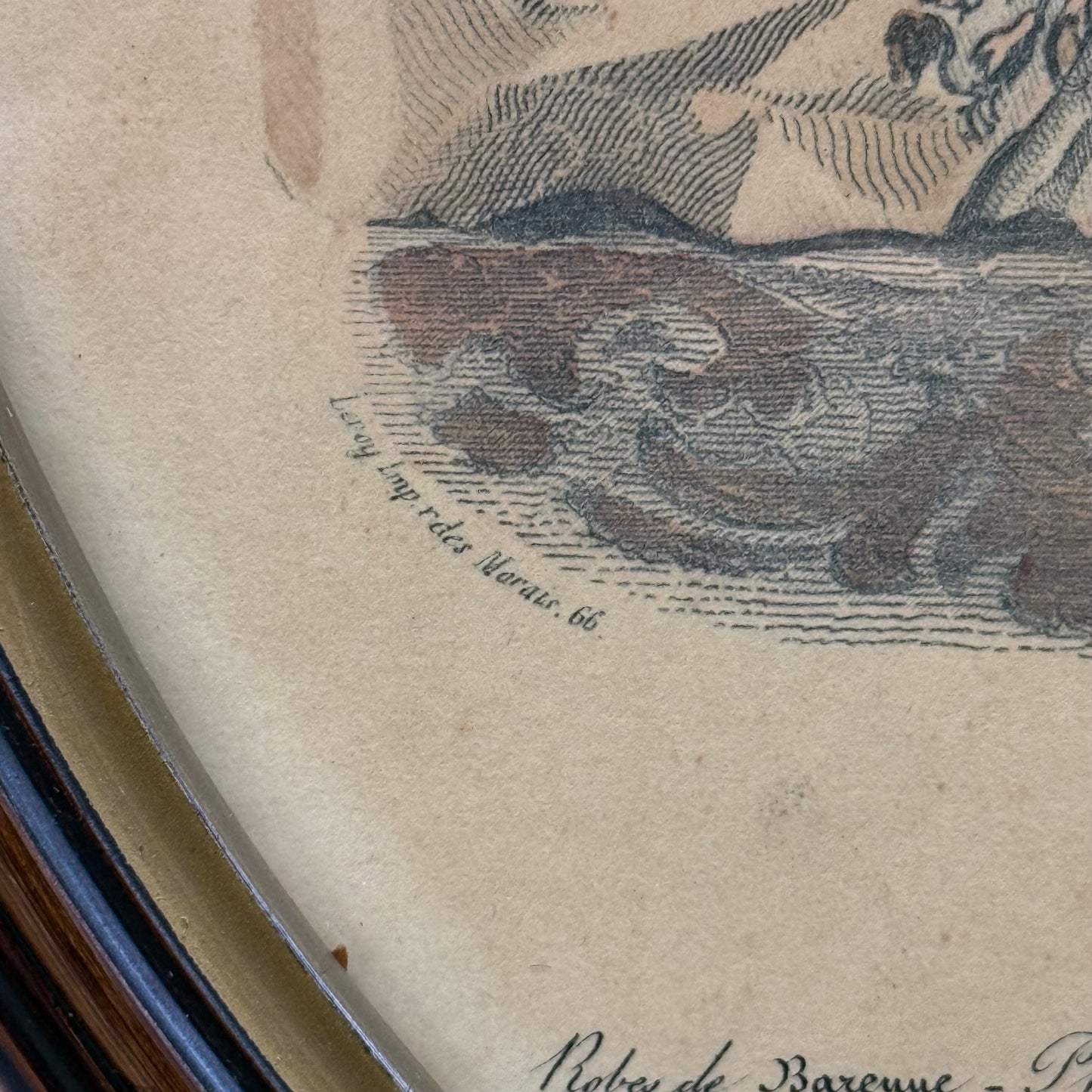 Le Follet French Fashion Art Print Oval Frame